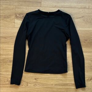 Elegant Black Long Sleeve Women's Top